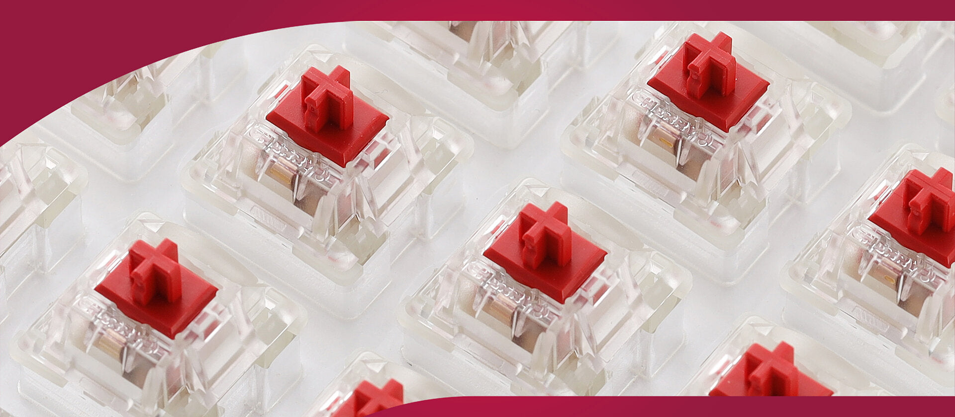 CHERRY MX ILLUMA RED Schalterrot mit transparenter Linse