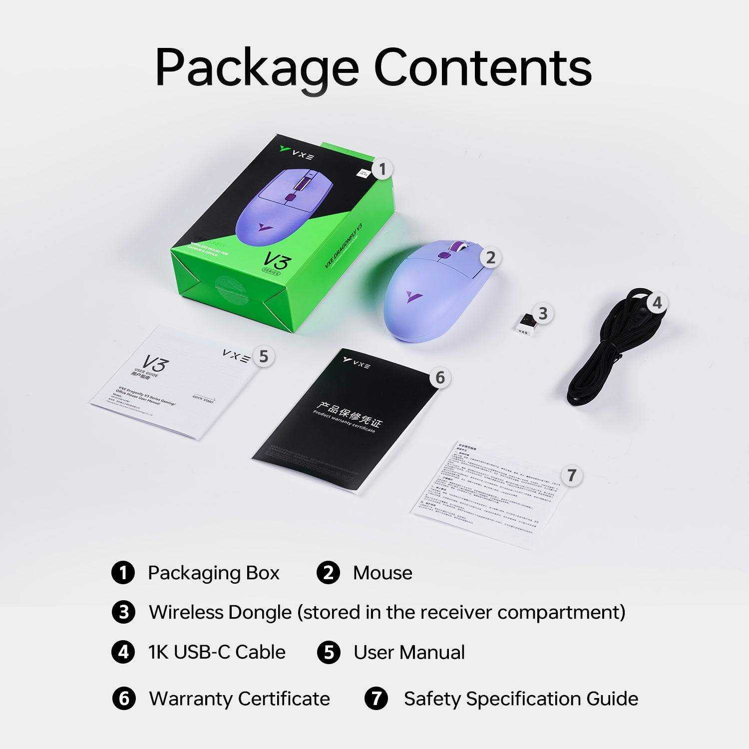 VXE V3 PRO (White) Gaming Mouse