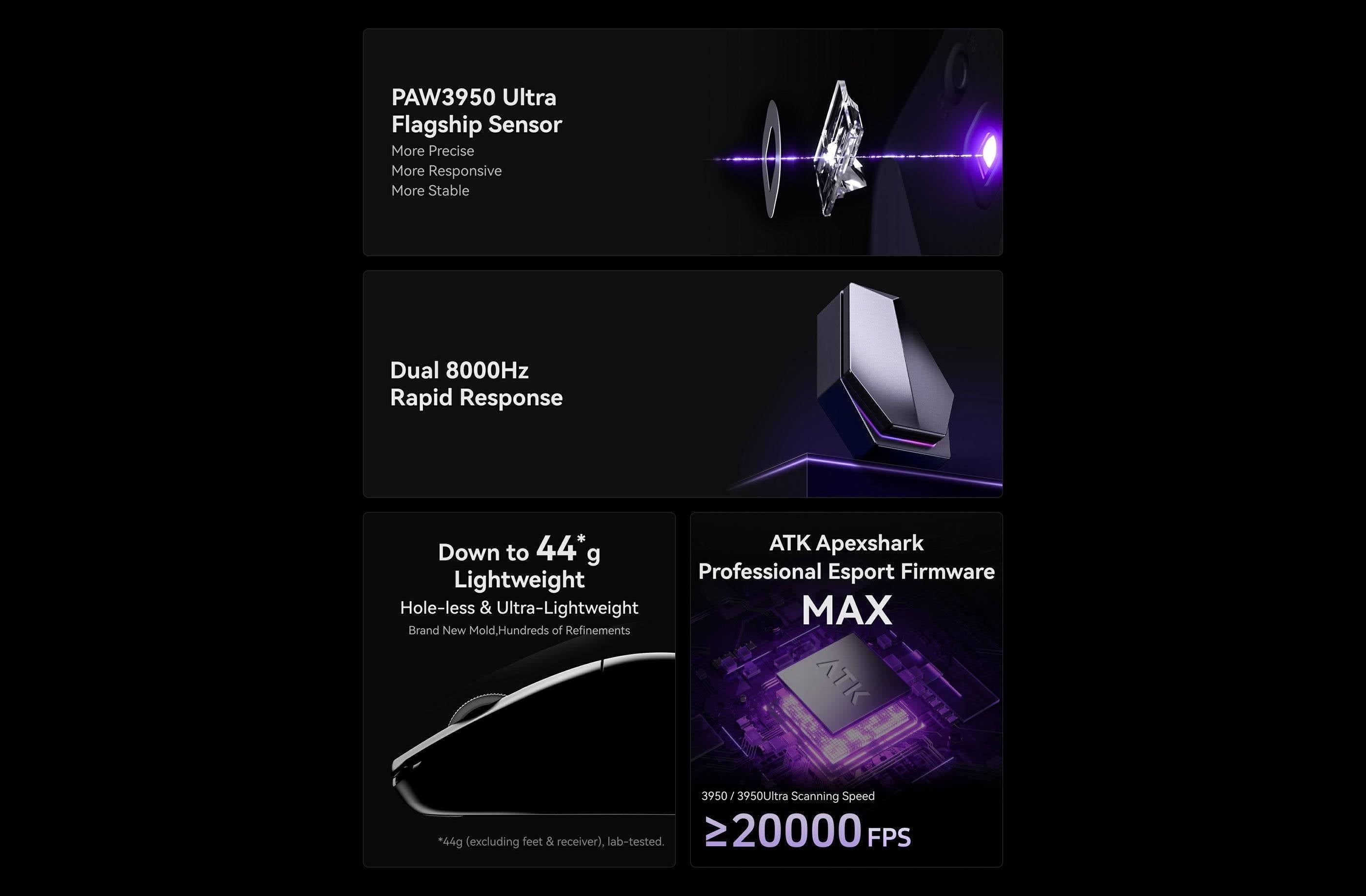 ATK U2 Lightweight Gaming Mouse for Precision and Comfort