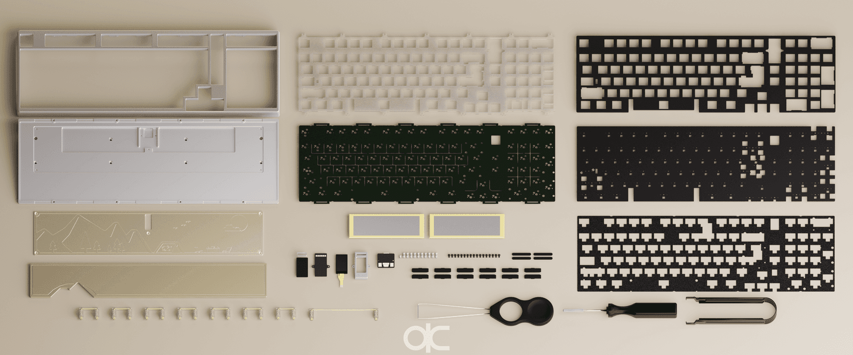 QK100 Keyboard Extra Components for Customization