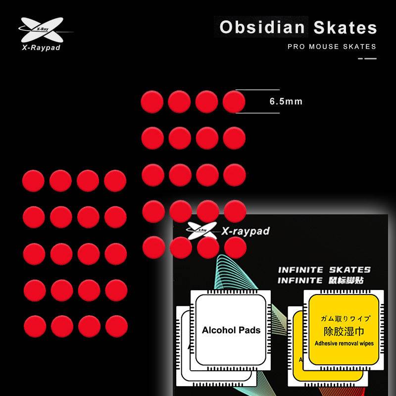 X-Raypad Obsidian Mouse Skates - Universal Dots