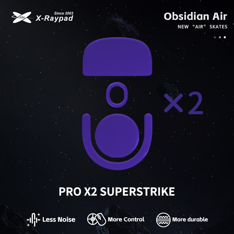 X-Raypad Obsidian Air (GPX2 / X2 SUPERSTRIKE) Mouse Skates
