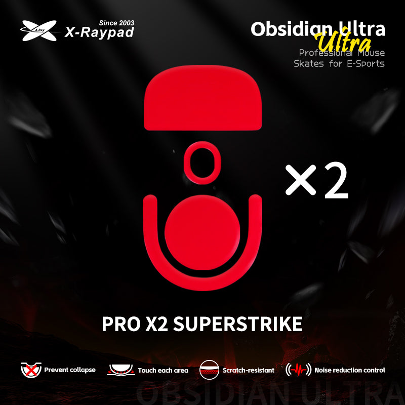 X-Raypad Obsidian Ultra (GPX2 / X2 SUPERSTRIKE) Mouse Skates