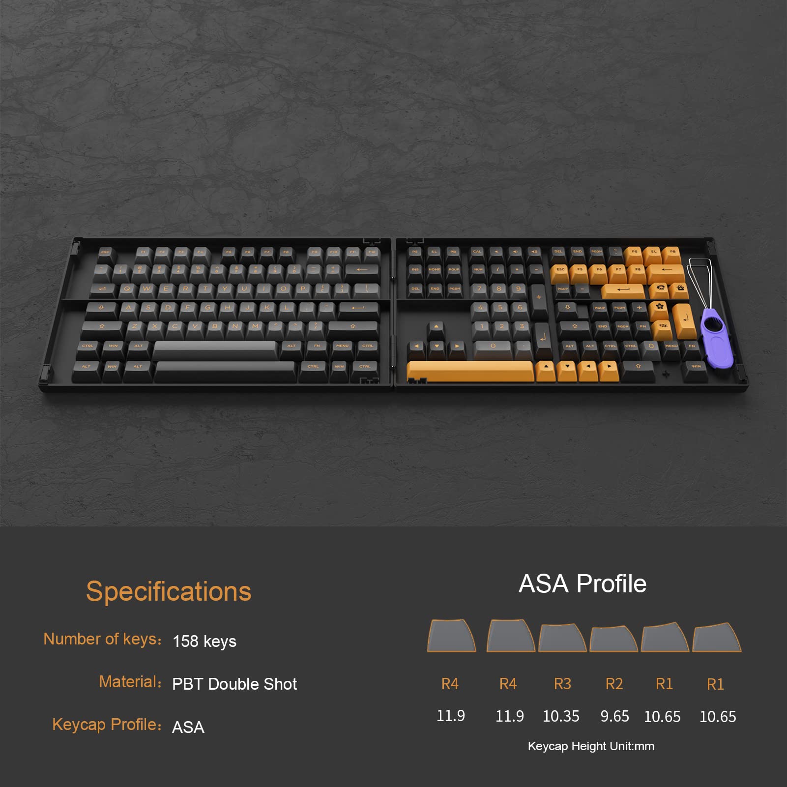 Akko Black & Bronze (ANSI) Keycap Set - InputGear DE
