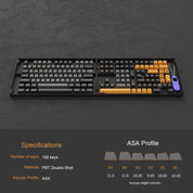 Akko Black & Bronze (ANSI) Keycap Set - InputGear DE