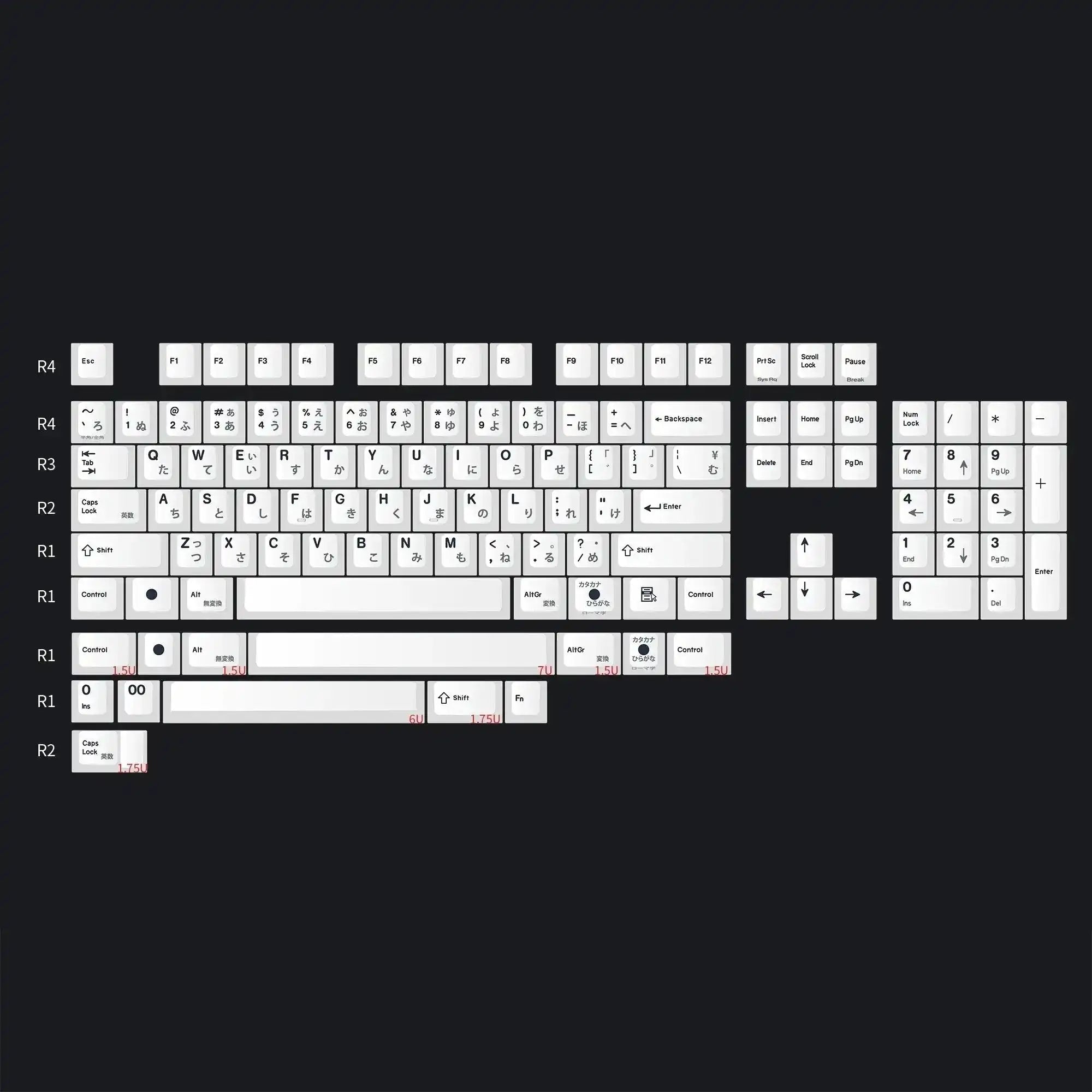 EPBT Gray English (ANSI) Keycap Set - InputGear DE