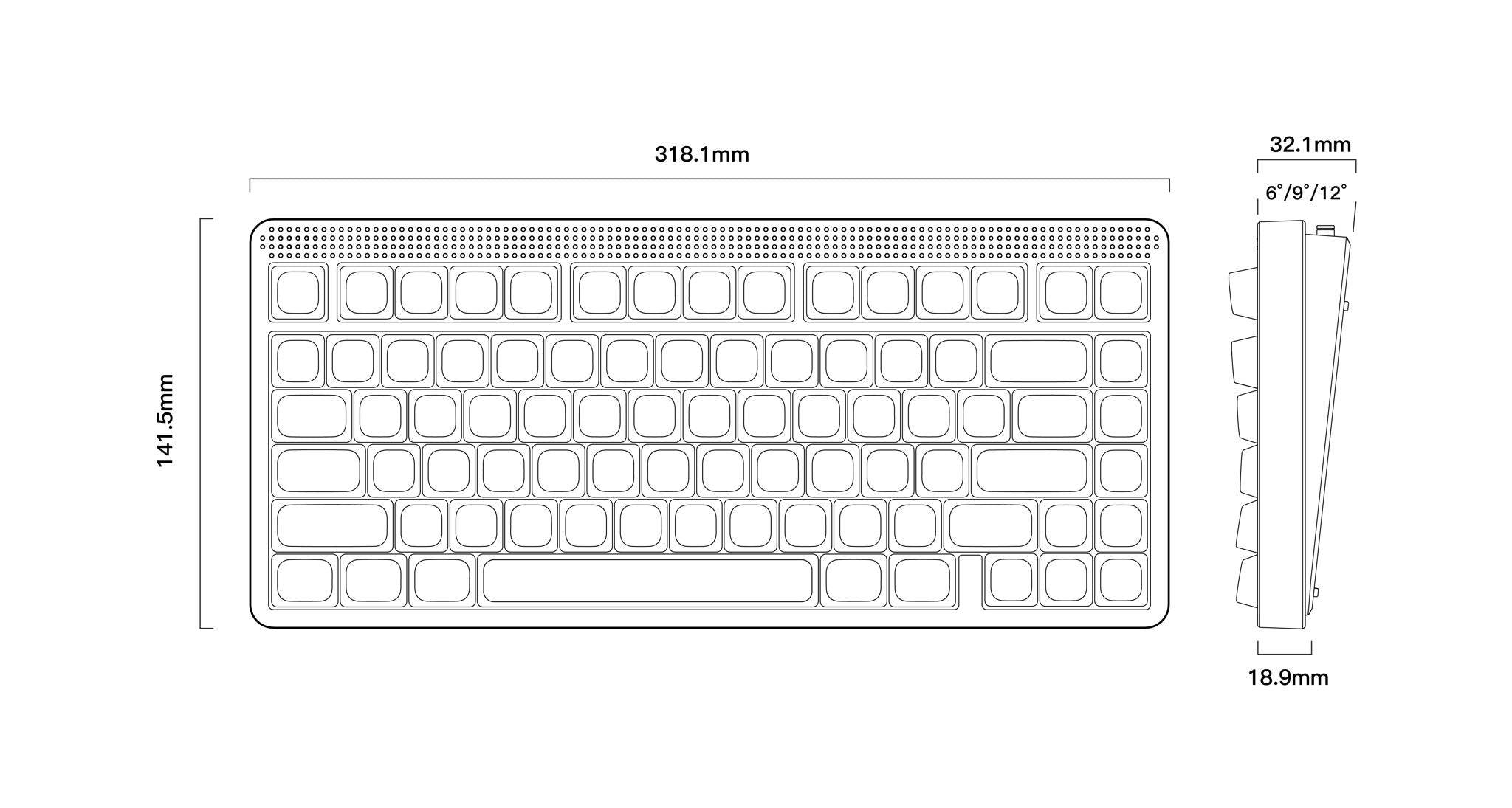 Nuphy Node75 High - Profile White (ANSI) - InputGear DE