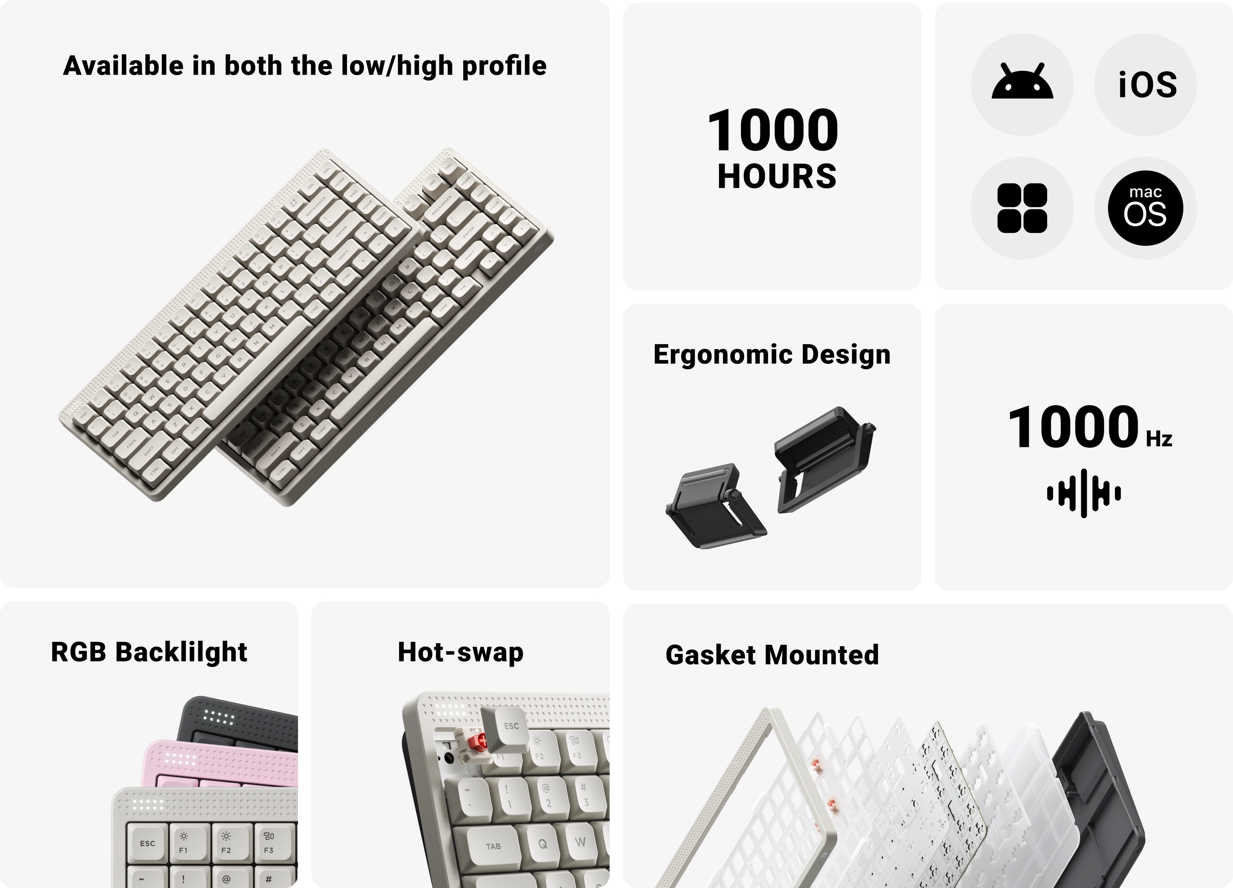 Nuphy Node75 High Profile Black (ANSI)