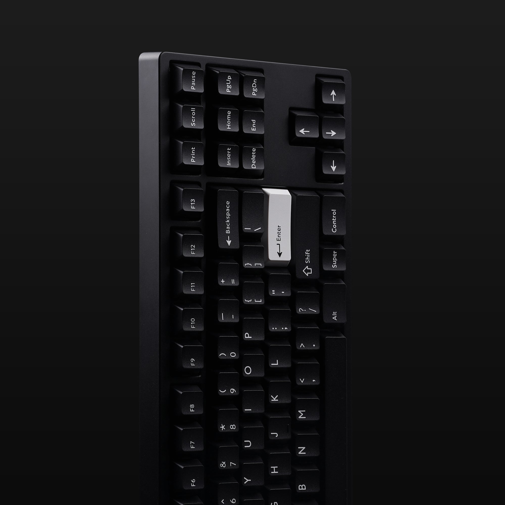 PBTFans White on Black Keycap Set - InputGear DE
