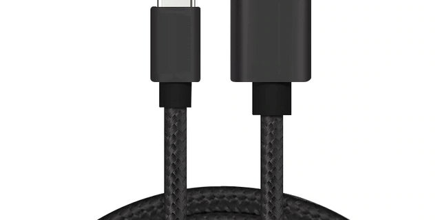 Schwarz Nylon USB - C Kabel (1m) - InputGear DE