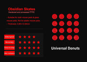 X-Raypad Obsidian Mouse Skates - Universal Donuts - InputGear DE