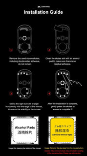 X-Raypad Obsidian Mouse Skates - Universal Dots - InputGear DE